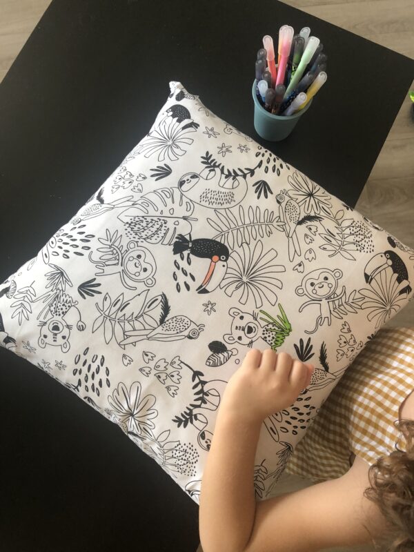 Maxi coussin à colorier (motif au choix)