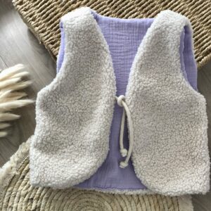 Gilet de berger réversible mixte - Bébé du 3 au 18 mois