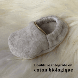 Anabelle - Chaussons bébé doublés en polaire de coton biologique – Image 2