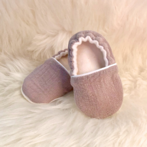 chausson bébé coton cousu main