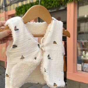 Réversible gilet sans manche motifs bateaux - Bébé