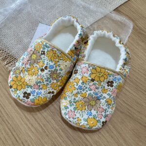 Chloé - Chaussons bébé doublés en polaire de coton biologique