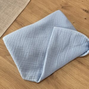 Grand lange bébé uni bleu