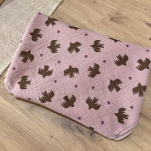 Grand lange bébé coton bio - Motif Envol