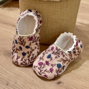 Madeleine - Chaussons bébé doublés en polaire de coton biologique
